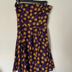 Forever 21 Purple Pineapple Fit & Flare Dress L